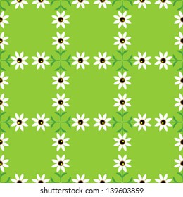 Seamless vector background with flowers