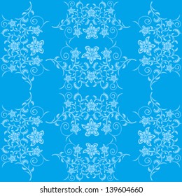 Seamless vector background with flowers