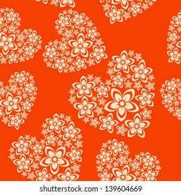 Seamless vector background with flowers