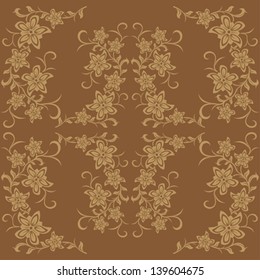 Seamless vector background with flowers