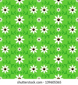 Seamless vector background with flowers