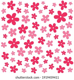 Fondo vectorial impecable con flores. Ilustración dibujada por mano