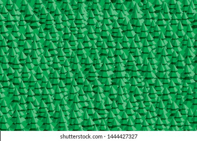 Seamless vector background with forest of green firs. Well suited for printing on fabric or printing products, covers, booklets, desk books, gift wrapping.