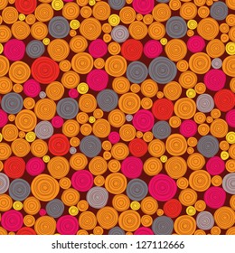 Seamless vector background with funny circles