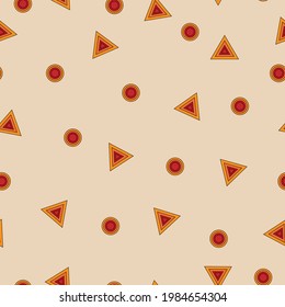 Seamless vector background with geometric pattern for printing, textiles, packaging, wallpaper, design