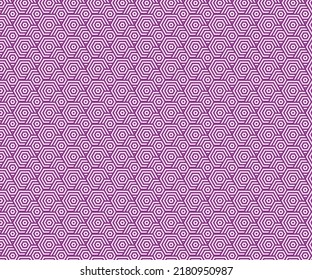 Seamless vector background geometric pattern design. Perfect for fabric textures, wraping paper art and wallpapper illustration. This vector graphic contains a mesh of hexagon shapes.