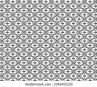 Seamless vector background geometric pattern design. Perfect for fabric textures, wrapping paper art and wallpaper illustration. This vector graphic contais a grid filled with black elements