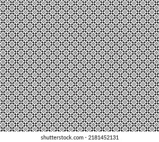 Seamless vector background geometric pattern design. Perfect for fabric textures, wrapping paper art and wallpaper illustration. This vector graphic contais a grid filled with black elements