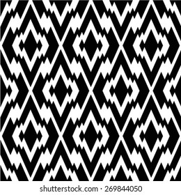Seamless vector background. The geometric pattern by stripes, lines, rhombuses.