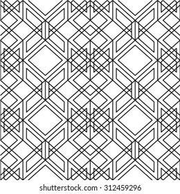 Seamless vector background. The geometric pattern by stripes, lines, rhombuses.