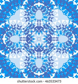 Seamless vector background geometric  shapes. Abstract pattern, mandala motif