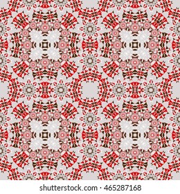 Seamless vector background geometric  shapes. Abstract pattern, mandala motif