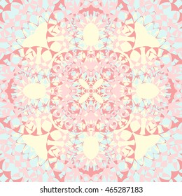 Seamless vector background geometric  shapes. Abstract pattern, mandala motif