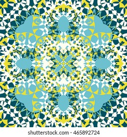 Seamless vector background geometric  shapes. Abstract pattern, mandala motif