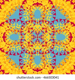 Seamless vector background geometric  shapes. Abstract pattern, mandala motif