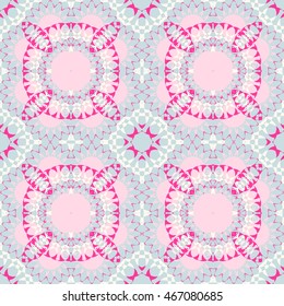 Seamless vector background geometric  shapes. Abstract pattern, mandala motif