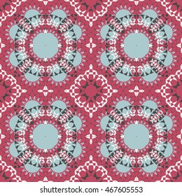 Seamless vector background geometric  shapes. Abstract pattern, mandala motif