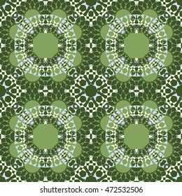 Seamless vector background geometric  shapes. Abstract pattern, mandala motif