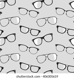 Seamless vector background with glasses