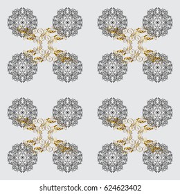 Seamless vector background with gray doodles. Graphic modern pattern. Seamless pattern floral pattern. Wallpaper baroque, damask.