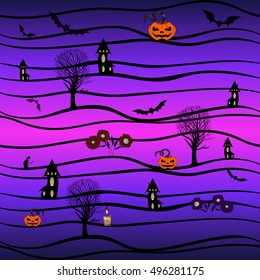 Seamless vector background. Halloween. Use printed materials, signs, items, websites, maps, posters, postcards, packaging.