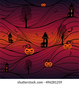 Seamless vector background. Halloween. Use printed materials, signs, items, websites, maps, posters, postcards, packaging.