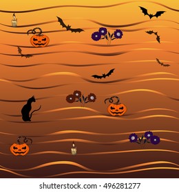 Seamless vector background. Halloween. Use printed materials, signs, items, websites, maps, posters, postcards, packaging.