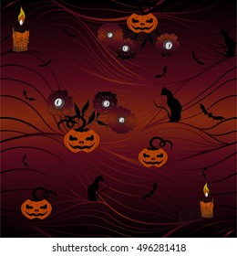 Seamless vector background. Halloween. Use printed materials, signs, items, websites, maps, posters, postcards, packaging.
