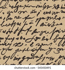 Seamless vector background with hand written text. 