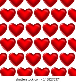 Seamless vector background with hearts