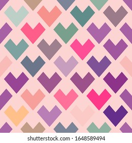 seamless vector background with hearts