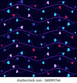 Seamless vector background - hearts. Occasion Valentine's Day or wedding.