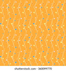Seamless vector background - hearts. Occasion Valentine's Day or wedding.