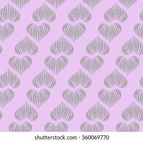 Seamless vector background. Hearts set for wedding and valentine design.