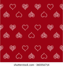 Seamless vector background. Hearts set for wedding and valentine design.