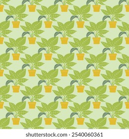 Seamless vector background with herbal elements. Colorful decorative texture. Nature motifs. 