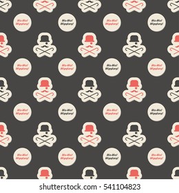Seamless vector background with Hipsters. Print. Repeating background. Cloth design, wallpaper.