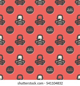 Seamless vector background with Hipsters. Print. Repeating background. Cloth design, wallpaper.