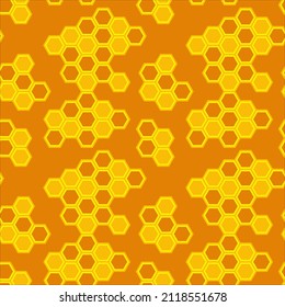 Seamless vector background with honeycombs