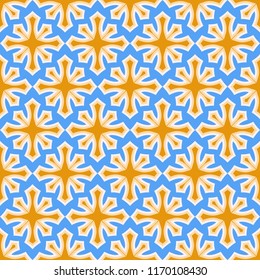 Seamless vector background illustration. Abstract pattern of geometric flowers. Design elements for Scrapbook. Can be used for wallpapers, fills images, background, surface
