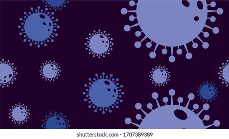 Seamless vector background. Infection. Coronavirus