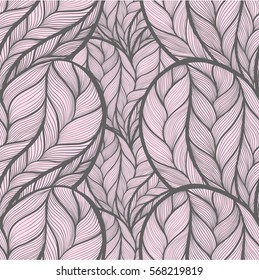 Seamless vector background - knitting with braids, hearts. Use printed materials, signs, items, websites, maps, posters, postcards, packaging. Linear vector drawing. Seamless pattern.