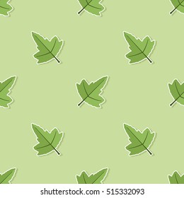 seamless vector background with leafs for your design