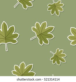 seamless vector background with leafs for your design