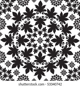 Seamless Vector Background of Leaves