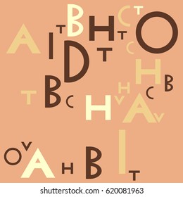 Seamless vector background with letter shapes