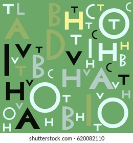 Seamless vector background with letter shapes