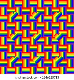 Nahtlose Vektorillustration mit LGBT-Pride-Farben. Kann als Hintergrund oder Banner für den Pride Monat Juni verwendet werden.