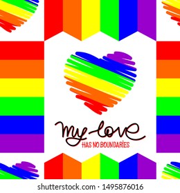 SEAMLESS VECTOR BACKGROUND WITH LGBT SYMBOLS