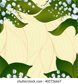 Seamless vector background . Lilies of the valley.